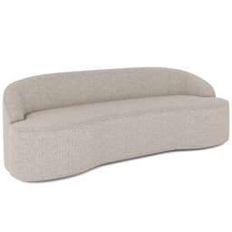 Sofá 5 Lugares Curvo Sala de Estar Living Lótus D02 Linho Bege 300 cm D-463 - Lyam