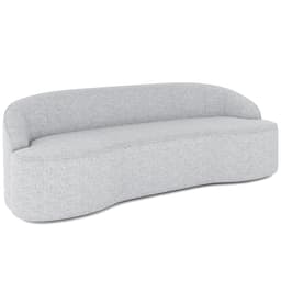 Sofá 5 Lugares Curvo Sala de Estar Living Lótus D02 Linho Cinza 300 cm D-315 - Lyam