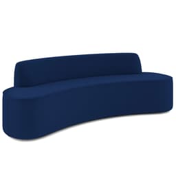 Sofá 5 Lugares Sala de Estar Cancún D02 Veludo Azul Marinho 300 cm C-304 - Lyam Decor