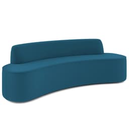 Sofá 5 Lugares Sala de Estar Cancún D02 Veludo Azul Turquesa 300 cm C-170 - Lyam Decor