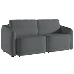 Sofá Cama para Sala de Estar 2 Lugares 196cm Montserrat K01 Bouclê Cinza - Lyam Decor