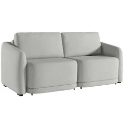 Sofá Cama para Sala de Estar 3 Lugares 236cm Montserrat K01 Linho Cinza - Lyam Decor