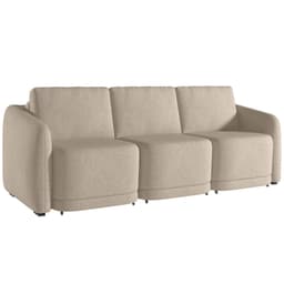 Sofá Cama para Sala de Estar 3 Lugares 246cm Montserrat K01 Linho Bege - Lyam Decor