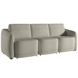 Sofá Cama para Sala de Estar 4 Lugares 336cm Montserrat K01 Bouclê Bege - Lyam Decor