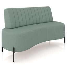 Sofá Chaise 2 Lugares Sala Living 160cm Pés Industrial Cayman K01 Linho Verde - Lyam Decor