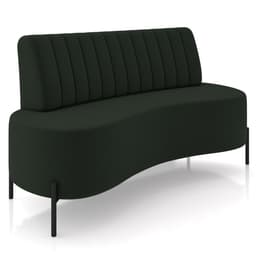 Sofá Chaise 2 Lugares Sala Living 160cm Pés Industrial Cayman K01 Veludo Verde - Lyam Decor