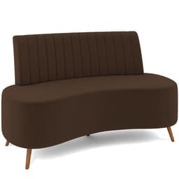 Sofá Chaise Living 2 Lugares 135cm Para Sala Cayman K01 Veludo Marrom - Lyam Decor