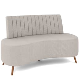 Sofá Chaise Living 2 Lugares 135cm para Sala Cayman K01 Linho Cru - Lyam Decor