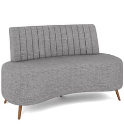 Sofá Chaise Living 2 Lugares 160cm para Sala Cayman K01 Linho Cinza - Lyam Decor