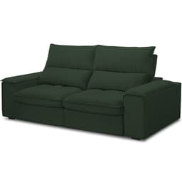 Sofá Retrátil Reclinável Para Sala de Estar Living 210cm Nápoles F04 Veludo Verde - Lyam Decor
