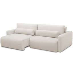 Sofá Retrátil Reclinável Para Sala de Estar Living 210cm Sevilha F04 Bouclê Off White - Lyam Decor