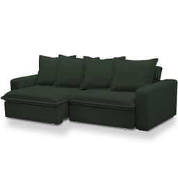 Sofá Retrátil Reclinável Para Sala de Estar Living 215cm Vêneto F04 Veludo Verde - Lyam Decor