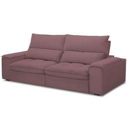 Sofá Retrátil Reclinável Para Sala de Estar Living 230cm Nápoles F04 Veludo Lilás - Lyam Decor