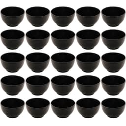 25 Cumbucas Bolws Cerâmica para Restaurantes 680ml Preto Lyor Tigelas Shimeji Açaí