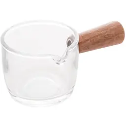 5 Molheiras Lyor de Vidro 100ml Cabo de Bambu Restaurante Cr