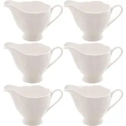 6 Porta Molhos Porcelana New Bone Branca 200ml Lyor Molheira