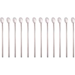 Conjunto 12 Colheres Bailarinas para Mexer Sucos Coquetéis Inox Bares Restaurantes Pubs