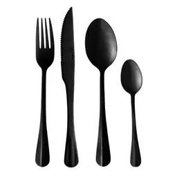 Conjunto de Talheres com 24 Peças Positano Preto