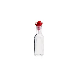 Garrafa de Vidro para Azeite Volt Incolor e Vermelha 200 ml
