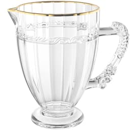 Jarra Cristal Lyor 1,3L Fio de Ouro Imperial Alça para Servir Água Sucos Vitaminas