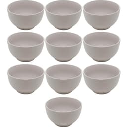 Jogo 10 Cumbucas de Cerâmica 680ml para Restaurantes Sopas Caldos Sobremesas Cronus Lyor