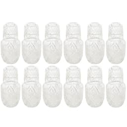 Jogo 12 Garrafas de Vidro Moringa 500ml Tampa Copo para Whisky Água Drinks Lyor