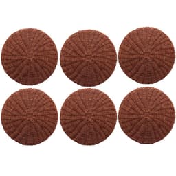 Jogo Americano 6 Lugares Sousplats Lyor Marrom 38cm Rattan Plástico Trançado