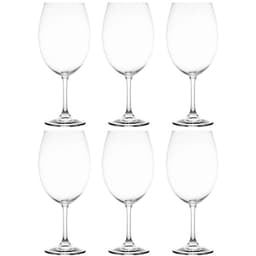 Jogo de 6 Taças de Vinho Tinto Cristal Bohemia Lyor 580ml Sommelier Linha Sylvia Degustação