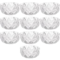 Kit 10 Cinzeiros de Cristal de Chumbo Bonitos para Hotéis Restaurantes Bowls Diamond Lyor