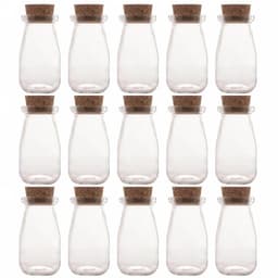 Kit 15 Mini Potes Tampa Rolha 100ml Vidro Lyor Lembrancinhas Porta Mantimentos Decorativo
