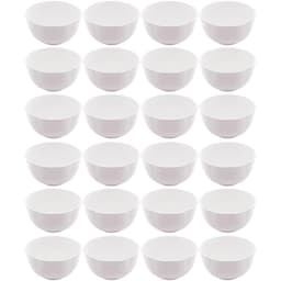 Kit 24 Bowls de Porcelana para Servir Caldos Sopas Aperitivos em Restaurantes Cumbucas Lyor