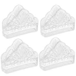 Kit 4 Porta Guardanapos Cristal Dublin 12,5cm Lyor Suporte para Papel de Mesa