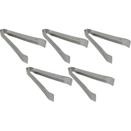 Kit 5 Pegadores Inox 14cm Mini para Buffets Bar Bebidas Lyor Servir Frutas Frios Aperitivos