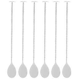 Kit 6 Colheres Bailarinas Inox 26cm Tress Lyor Prata Bartender Bebidas Coquetel Drinks