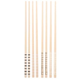 Kit Hashi de Bambu 4 Pares 24cm Palitos Japoneses Sushi Lyor Estampa Geométrica