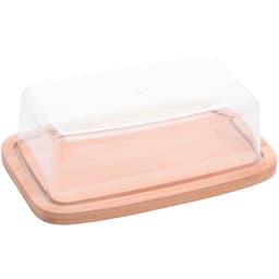 Manteigueira de Bambu com Tampa Plástica Lyor 19x12,5x6cm Po