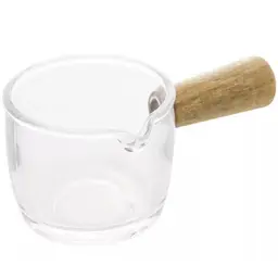 Molheira Cremeira de Vidro 100ml Cabo de Bambu Lyor Caldas M