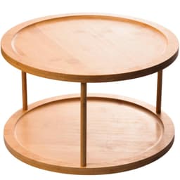 Organizador Giratório em Bambu 2 Andares Lyor 30x18,5cm Gene