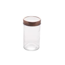 Pote de Vidro Class Incolor e Rosé Gold 500 ml