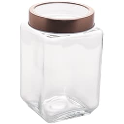 Pote de Vidro com Tampa Metal Lyor Rose Gold 1,7L Mantimento