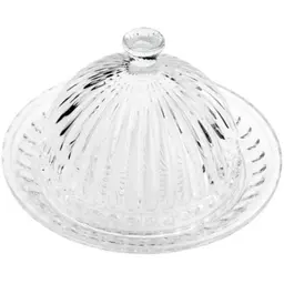 Queijeira de Cristal de Chumbo Empire Lyor 20cm Prato Porta