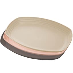 Travessa de Bambu e Plástico 29x18x3cm Lines Lyor Sortidas B