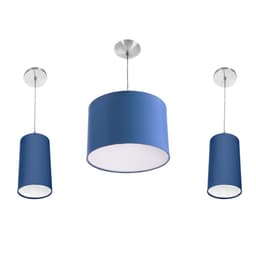 Kit Pendente Dome + 2 Pendente Cilindrica Azul
