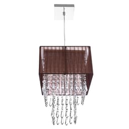Lustre Para Sala De Cupula Cristal Acrílic Marrycrilic Marrom