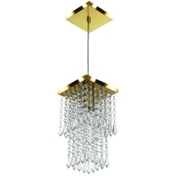 Pendente De Cristal Acrilico Spark Dourado Maravilhoso