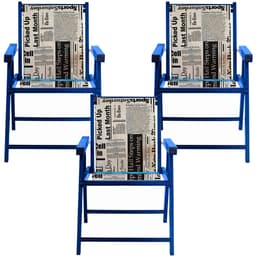 Kit 3 Cadeira Praia Dobrável Madeira Black-Jornal