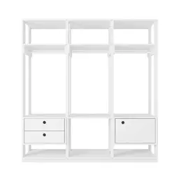 Guarda-Roupa Closet Modulado Titan 1 Porta 2 Gavetas Branco
