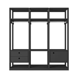 Guarda-Roupa Closet Modulado Titan 1 Porta 2 Gavetas Preto