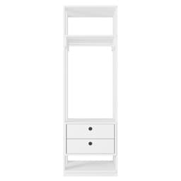 Módulo Guarda Roupa Closet 58cm Com 2 Gavetas Titan Branco Velluto - Móveis Leão
