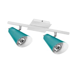 Spot De Sobrepor Para 2 Lâmpadas E27 Design Pt02 Cor Azul